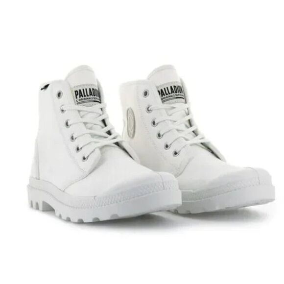 Palladium White Chunky Lug Sole Y2K High Top Vegan Combat Boots Sneakers Shoes - Picture 4 of 16